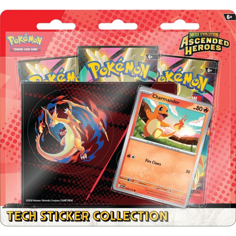 Pokemon Ascended Heroes Tech Sticker Collection Charmander